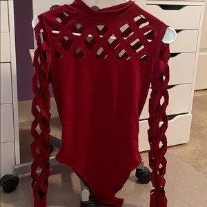 Red bodysuit